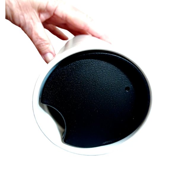 CHRISTMAS MERRY & BRIGHT Tall Ceramic COFFEE MUG With Lid  6" Tall - Picture 4 of 6